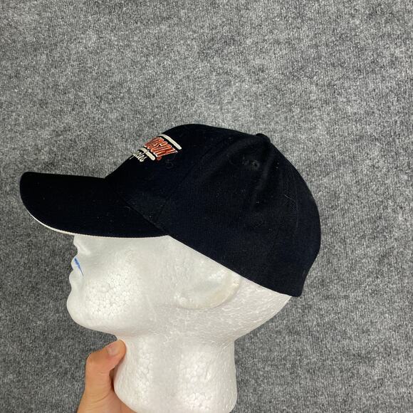 Harley-Davidson Hat Black Adjustable Baseball Cap Motorcycles Logo Wool Blend - Picture 2 of 9